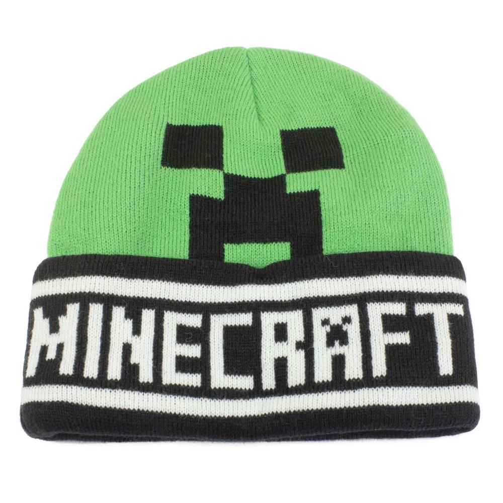 Minecraft - Creeper Face Beanie Muts - Groen